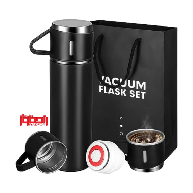 فلاسک سه کاپ ( لیوان دار )