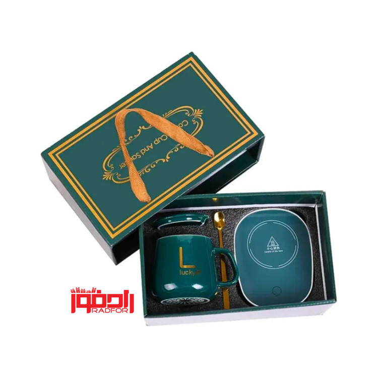 ماگ هیتردار سرامیکی لاکیlucky+جعبه بزرگ کادویی