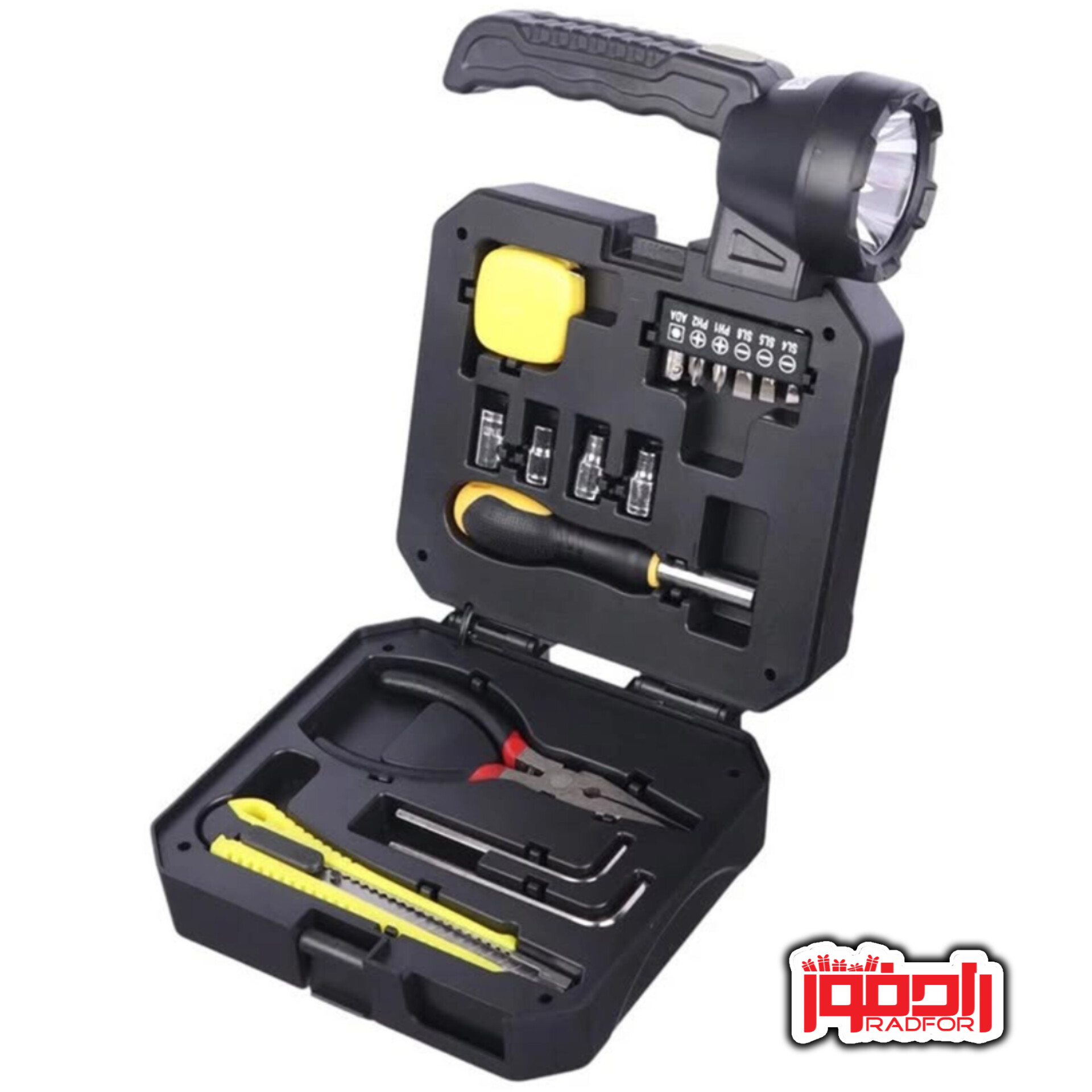 جعبه ابزار سولار چراغ قوه دار