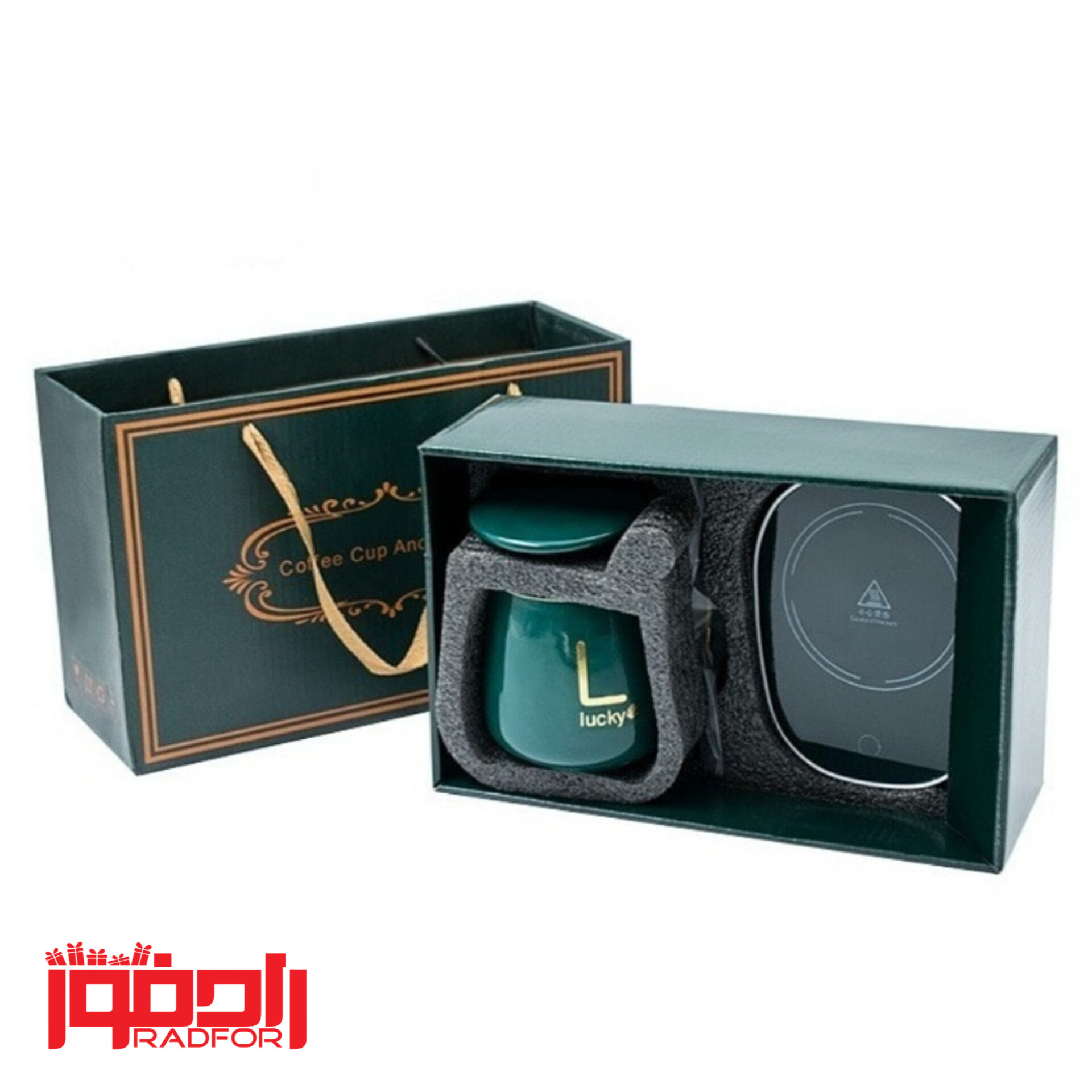 ماگ هیتردار سرامیکی لاکیlucky+جعبه بزرگ کادویی