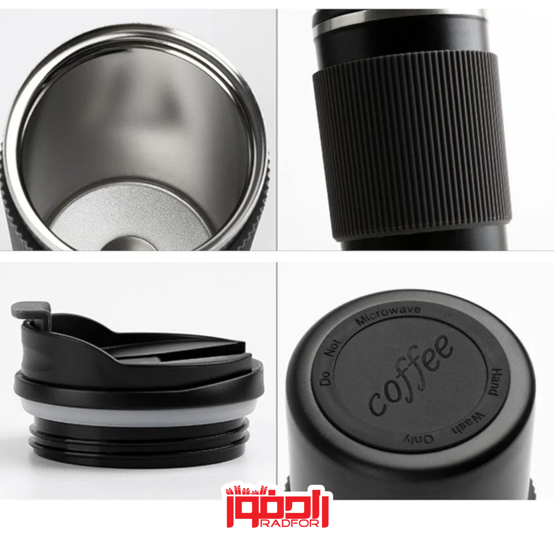 تراول ماگ دور سیلیکونی استیل۳۰۴