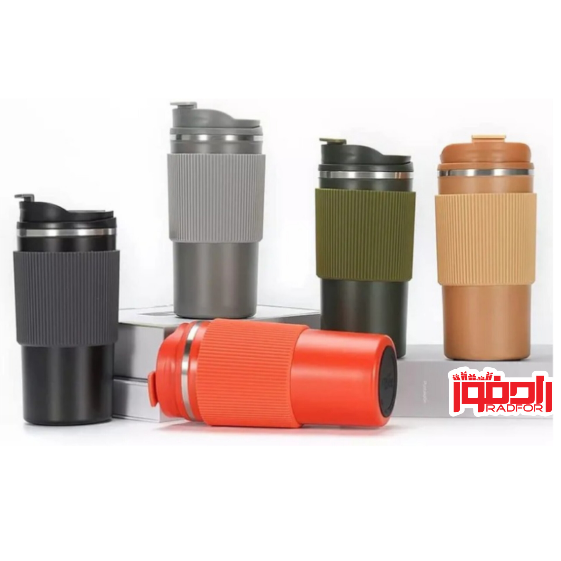 تراول ماگ دور سیلیکونی استیل