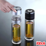 فلاسک دمنوش ساز پیرکس درب استیل دکمه ایی