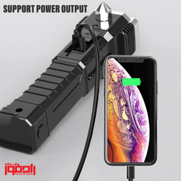 چراغ قوه دستی مدل 8 کاره led torch