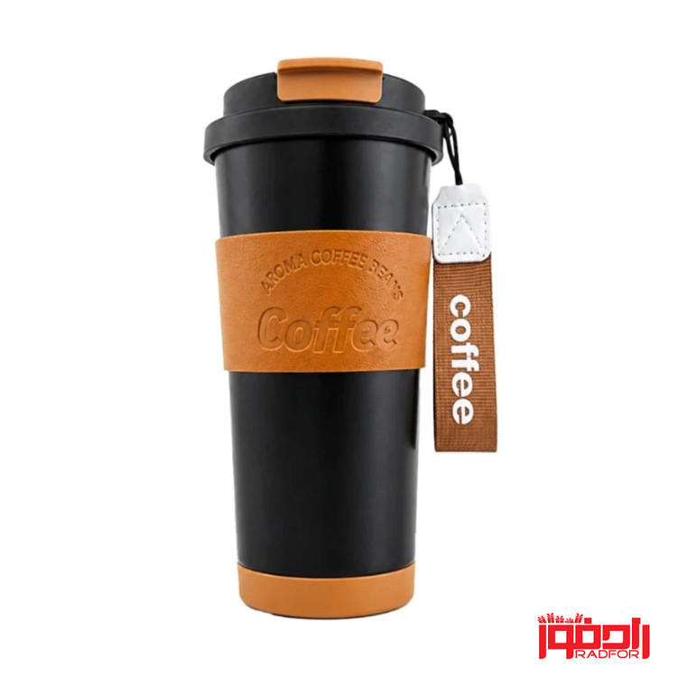 تراول ماگ 550میل دور چرم دو حالته کافیCoffee