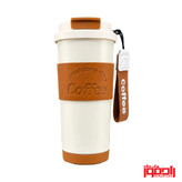 تراول ماگ 550میل دور چرم دو حالته کافیCoffee