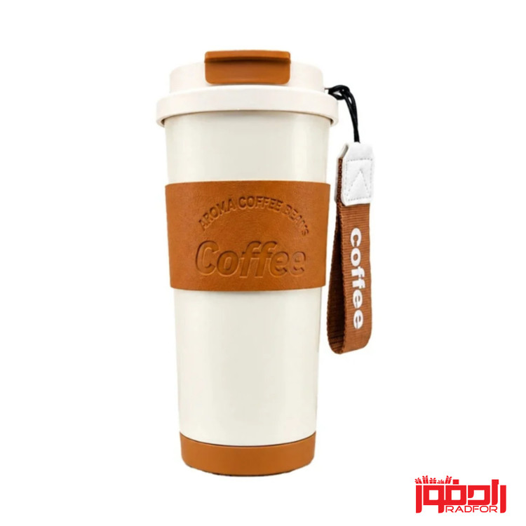 تراول ماگ 550میل دور چرم دو حالته کافیCoffee